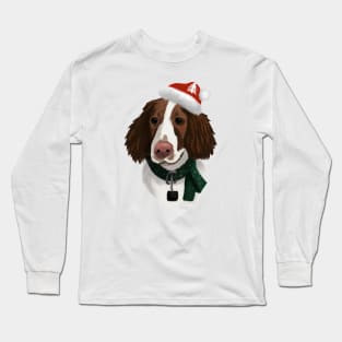 Cute English Springer Spaniel Drawing Long Sleeve T-Shirt